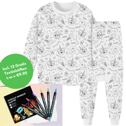 De Kleur Pyjama | Geliefd bij Kinderen en Ouders! - {{ shop Vivindo Soft ijsjes / 3 Jaar Vivindo De Kleur Pyjama | Geliefd bij Kinderen en Ouders! pyjama _name }} {{black_friday}} {{korting}}