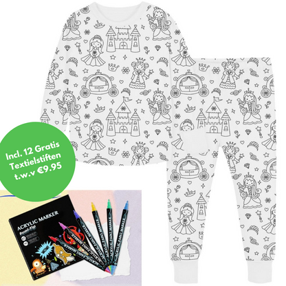 De Kleur Pyjama | Geliefd bij Kinderen en Ouders! - {{ shop Vivindo Blijde Prinsessen / 3 Jaar Vivindo De Kleur Pyjama | Geliefd bij Kinderen en Ouders! pyjama _name }} {{black_friday}} {{korting}}