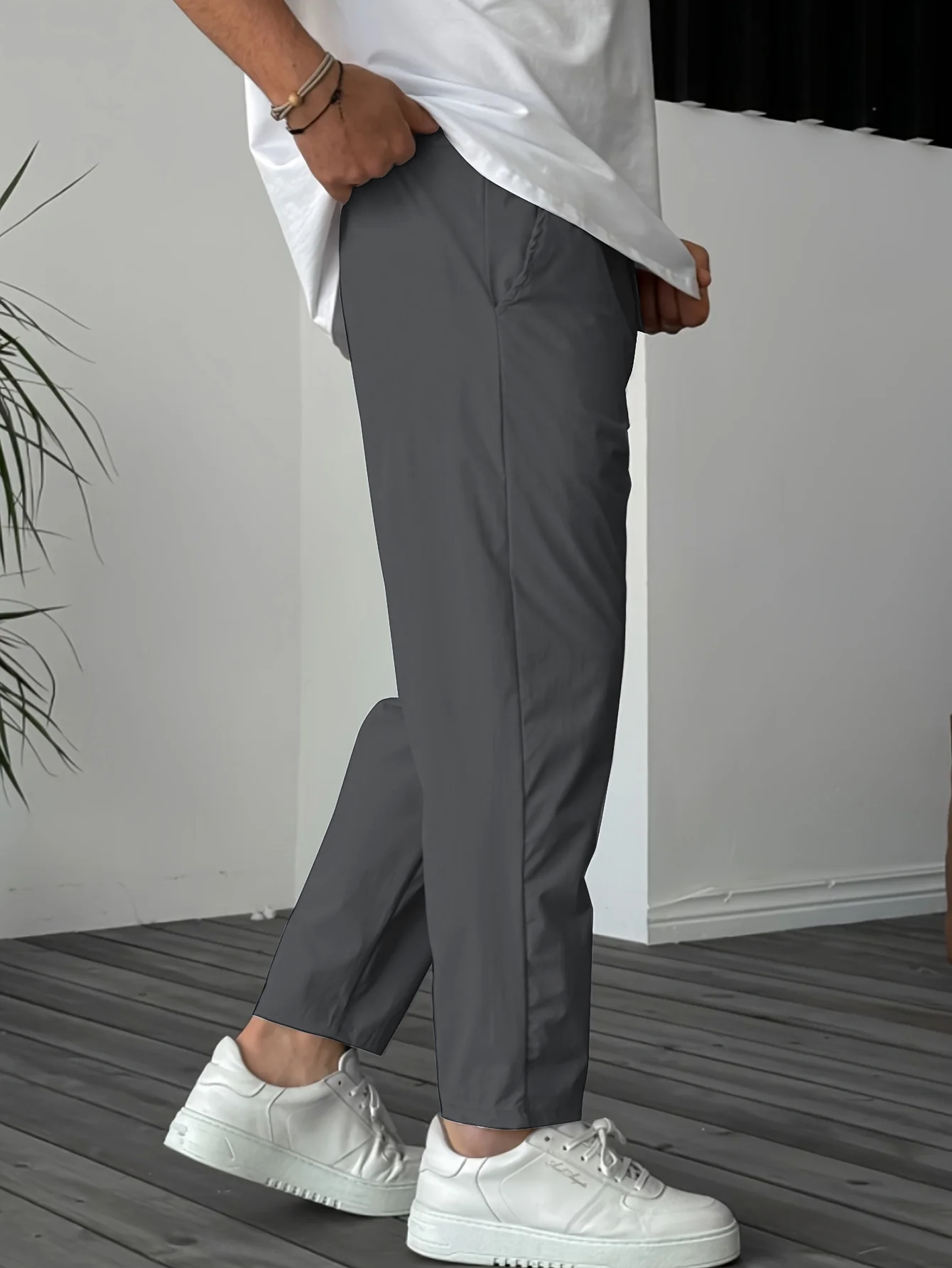 Essential Tapered Drawstring Trousers