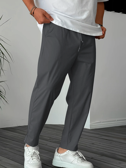 Essential Tapered Drawstring Trousers