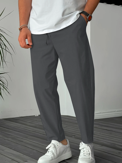 Essential Tapered Drawstring Trousers