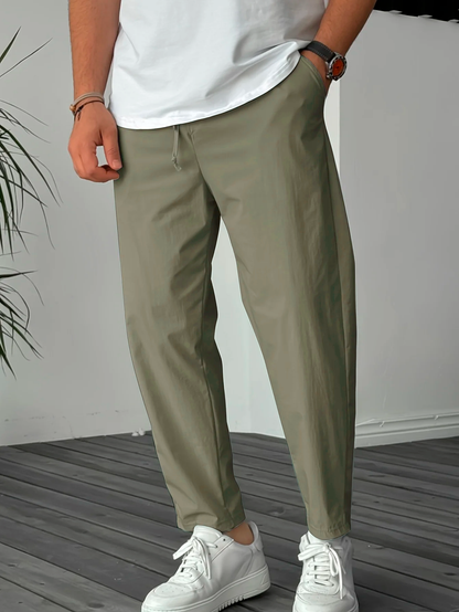 Essential Tapered Drawstring Trousers