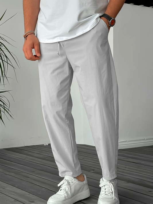Essential Tapered Drawstring Trousers