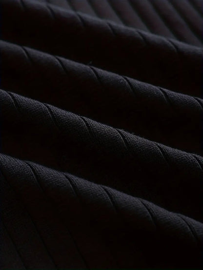 Fine Ribbed Knit Polo With Long Sleeves
