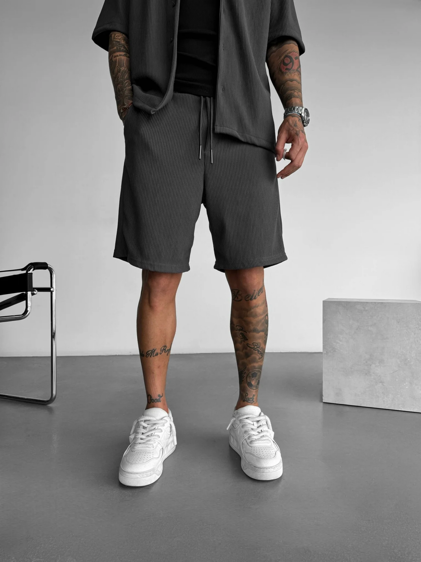 Loose Fit Cord Shorts