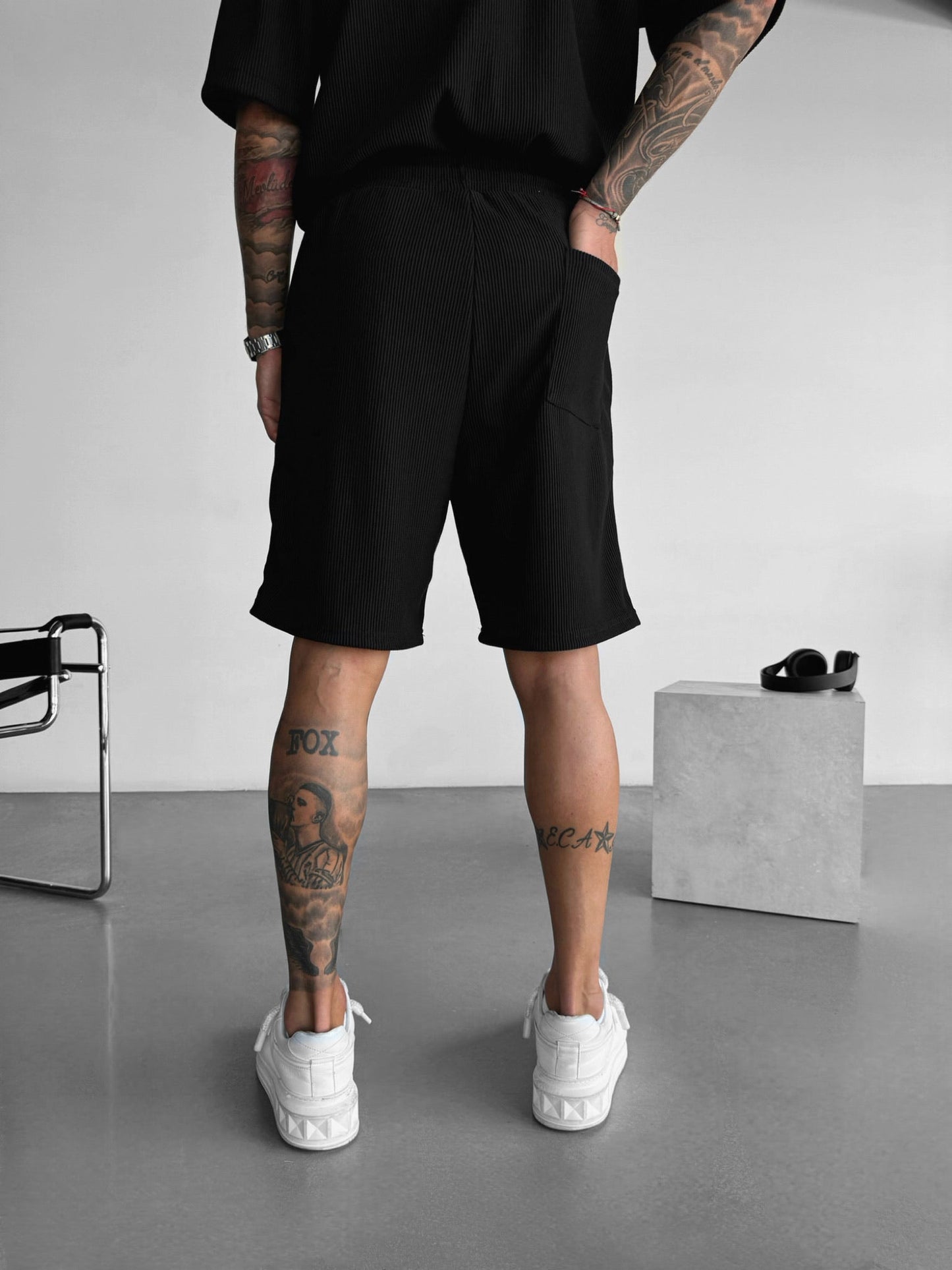 Loose Fit Cord Shorts